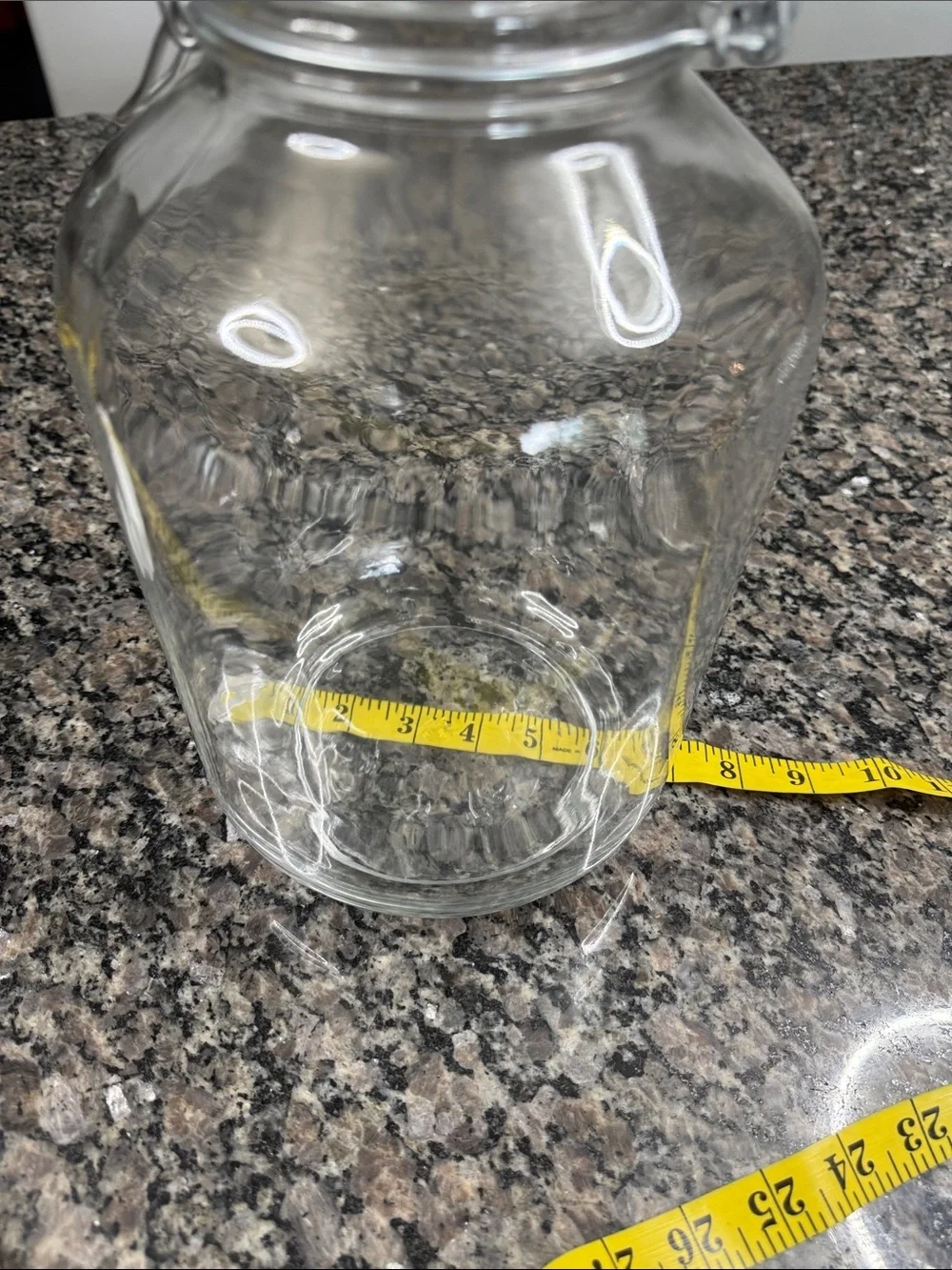 Glass Storage Jar with Airtight Clamp Lid - Clear 5L
